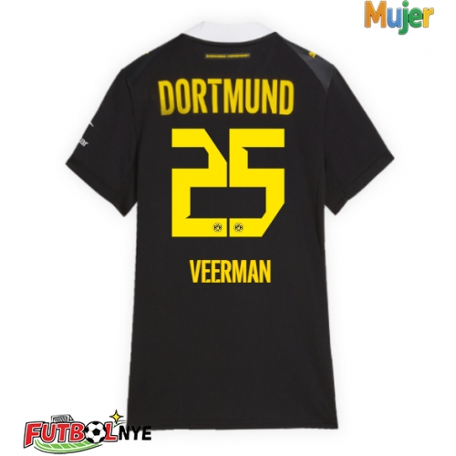 Camiseta Borussia Dortmund Joey Veerman #25 Visitante Equipación para mujer 2026-27 manga corta
